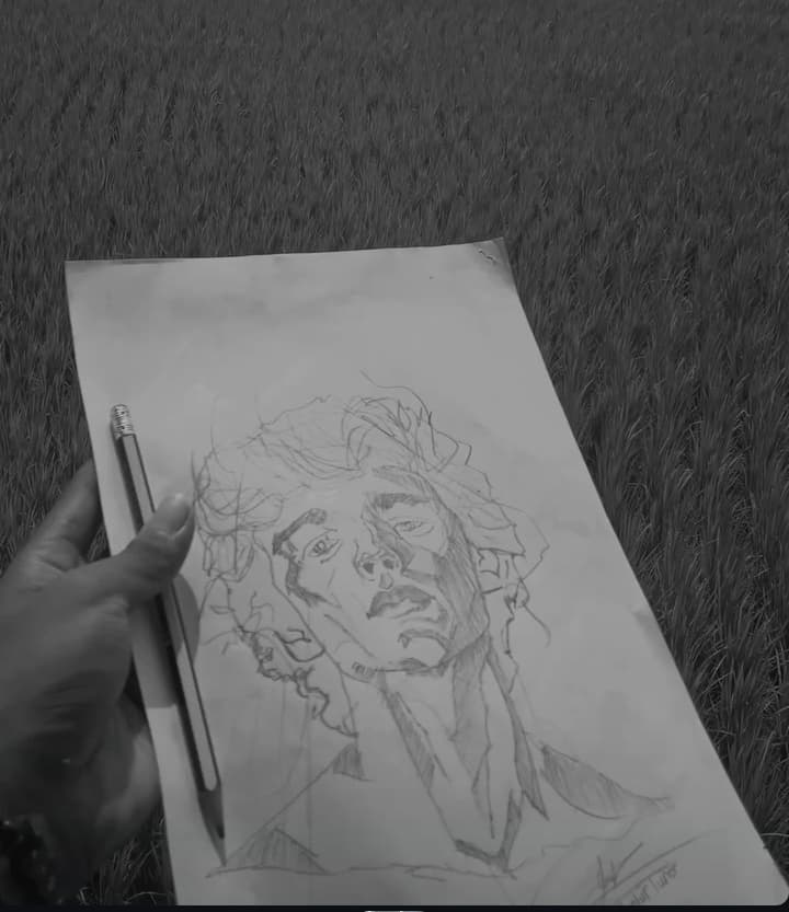 Potret jiwa yang terperangkap dalam tatapan.